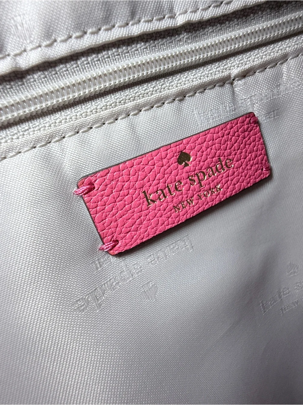 Kate Spade Pink Canvas Leather Trim Crossbody